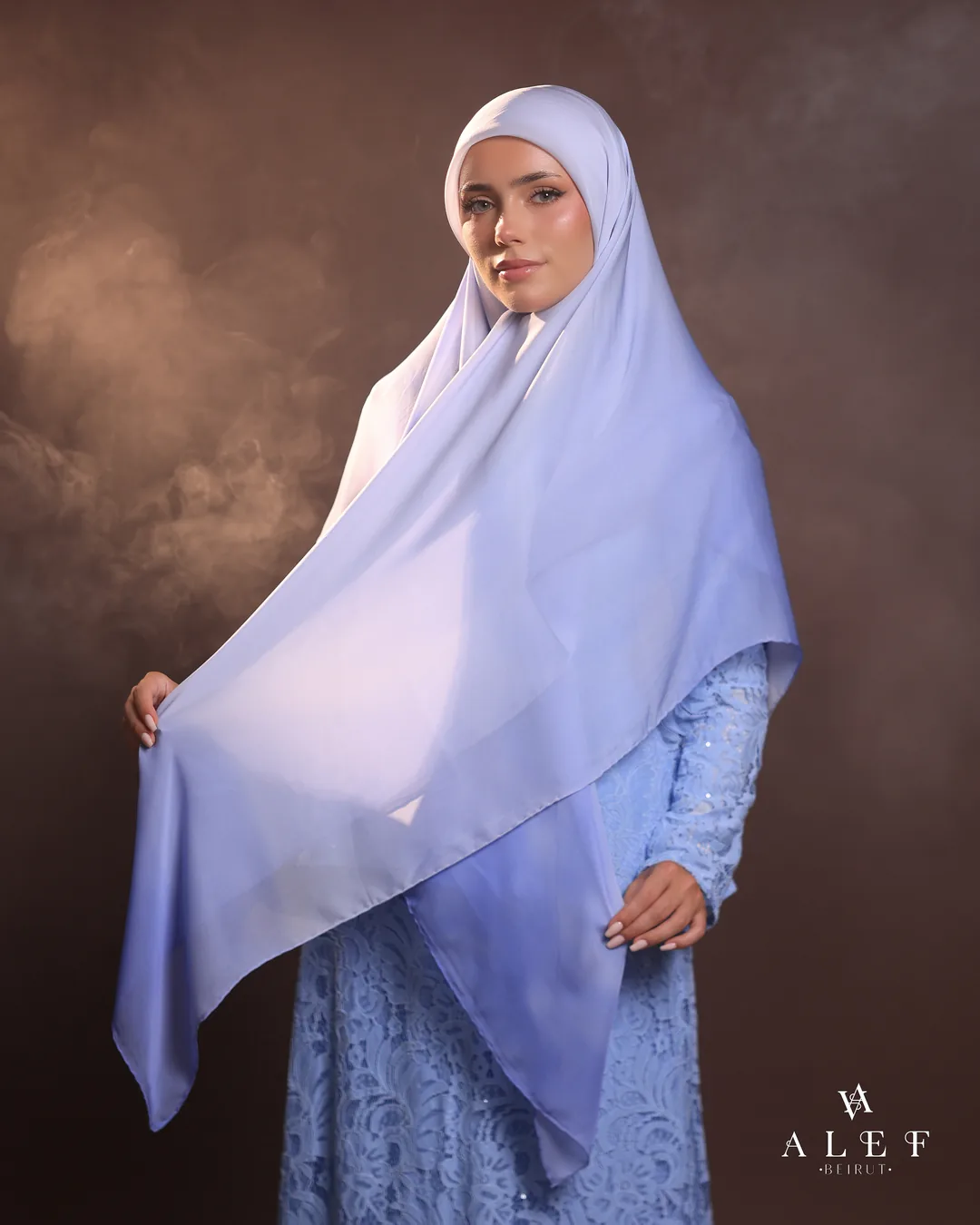 Diamond, Pure silk écharpe, Blue